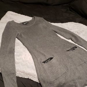 Sexy casual Amy wear knit dress, small w/ leather